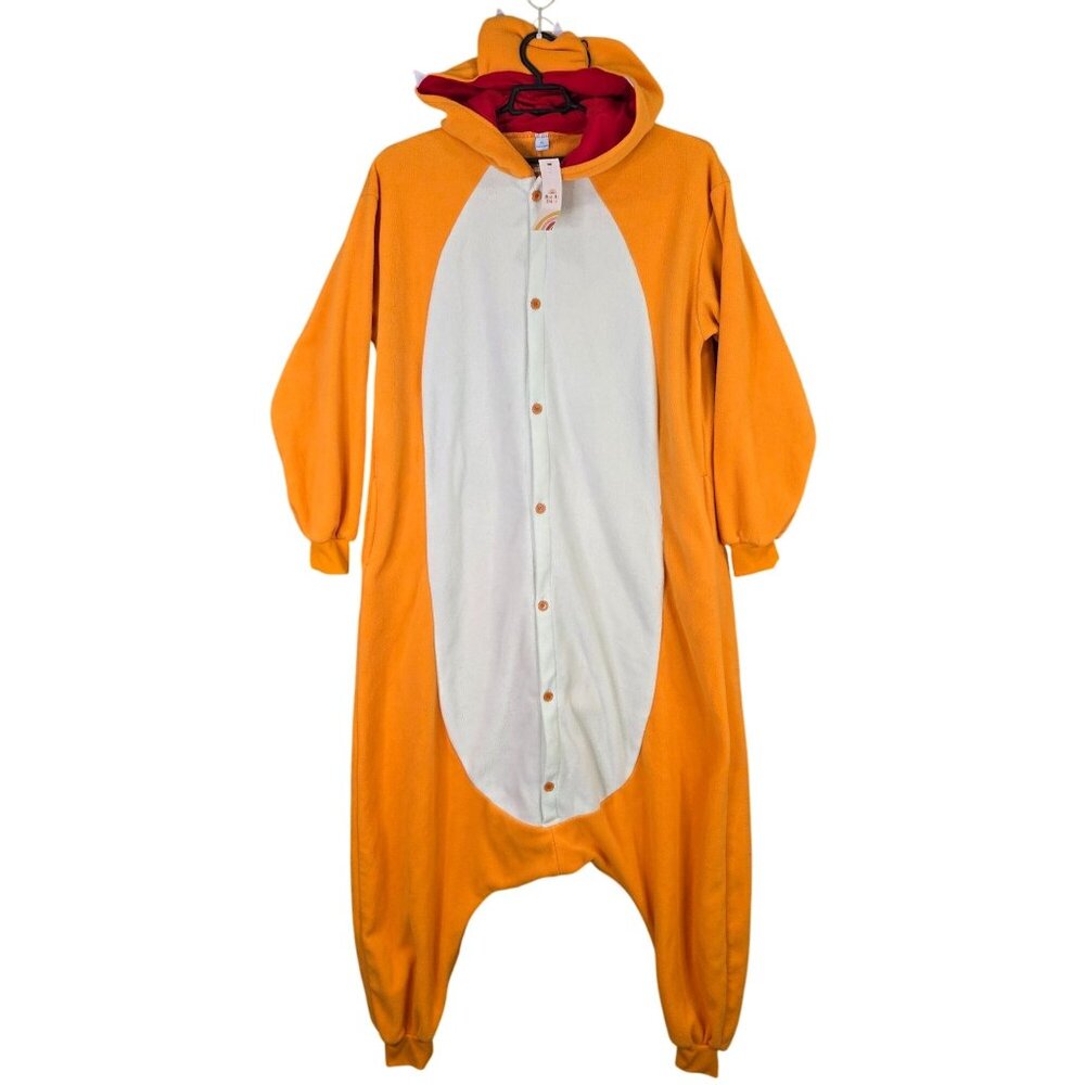 Adults Beauty Shine Pokemon Charmander Orange Onesie Pajamas Kigurumi Size XL
